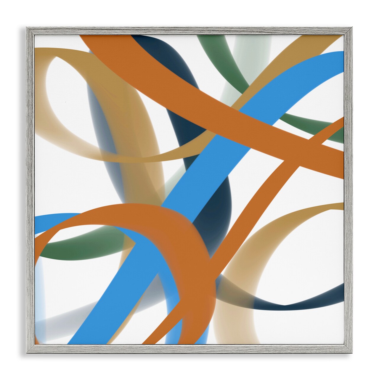 Stupell Industries Interwoven Curving Ribbons Framed Giclee, design by Atelier Posters